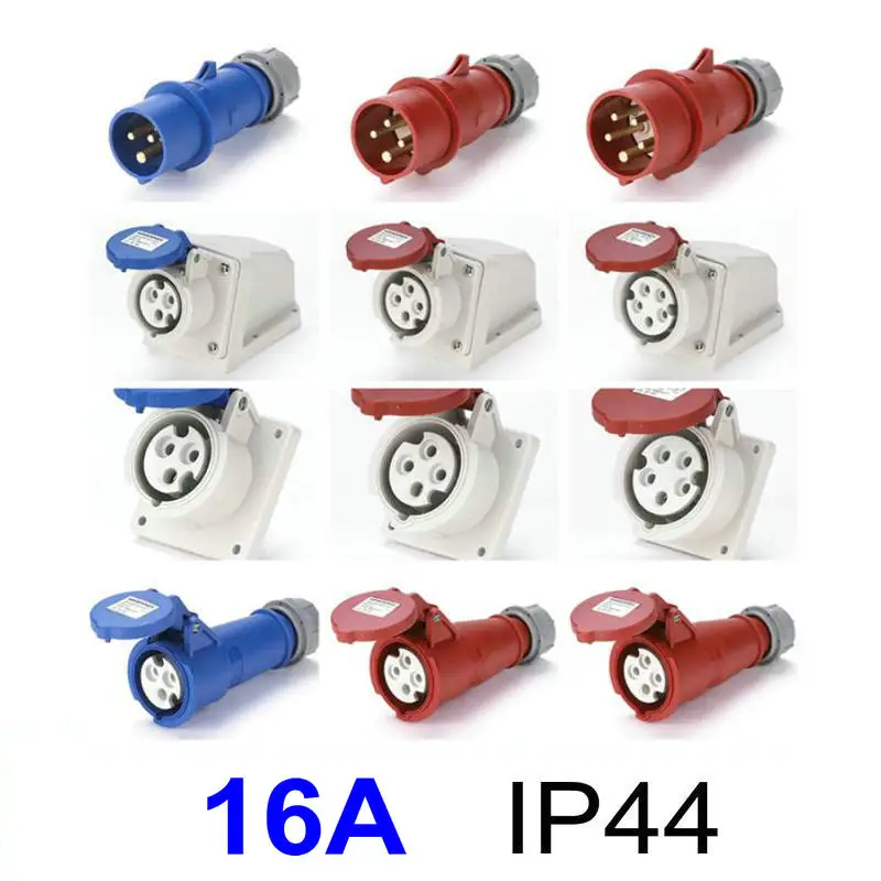 Водонепроницаемый Электрический Промышленный разъем 16A IP44 3P 4P 5P штекер/гнездо
