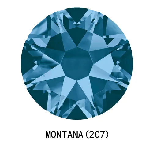 Montana 2088 без горячей фиксации CZ Стразы 8Big 8Small Strass SS10 SS16 SS20 SS30 SS40 DIY Стразы с плоской задней поверхностью для украшения ногтей одежды - Цвет: Montana