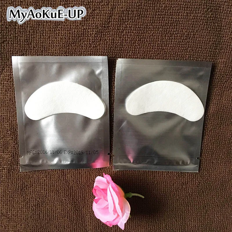 100 пар/лот серебро без печати жемчужные бумажные накладки для наращивания ресниц