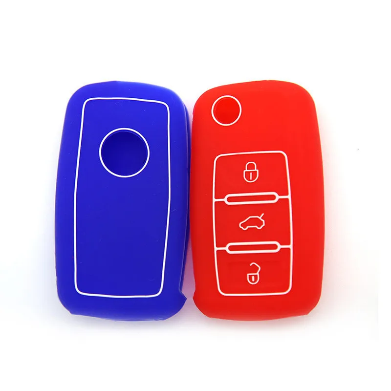 New Universal Silicone Car Key Cover Case Shell fob for VW Bora Jetta POLO Passat Skoda Superb Octavia Fabia SEAT Ibiza Leon |