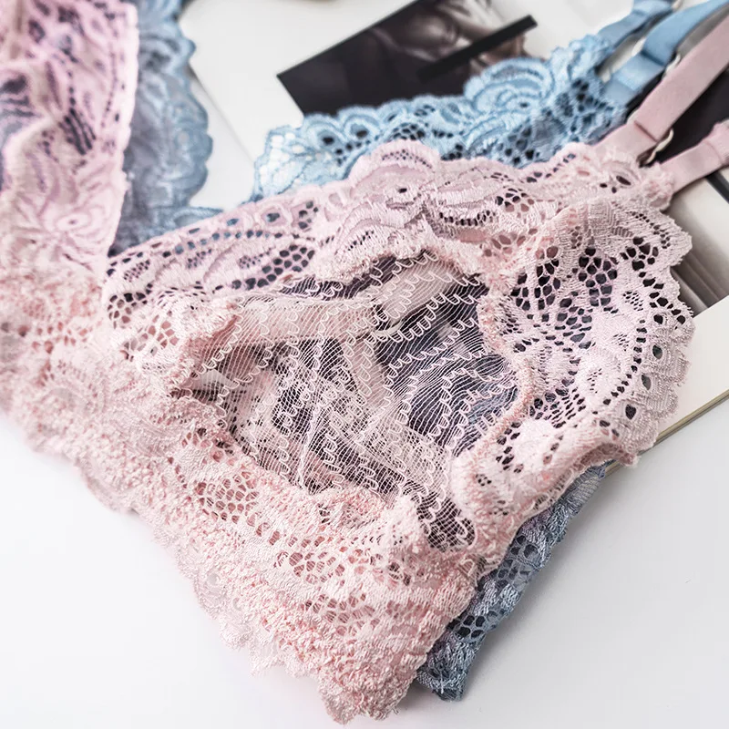 Прозрачный сексуальный бюстгальтер Наборы для ухода за кожей женские Кружево и