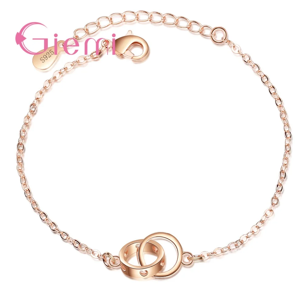 S90 серебряные браслеты романтические цвета розового золота круглый дизайн Лидер
