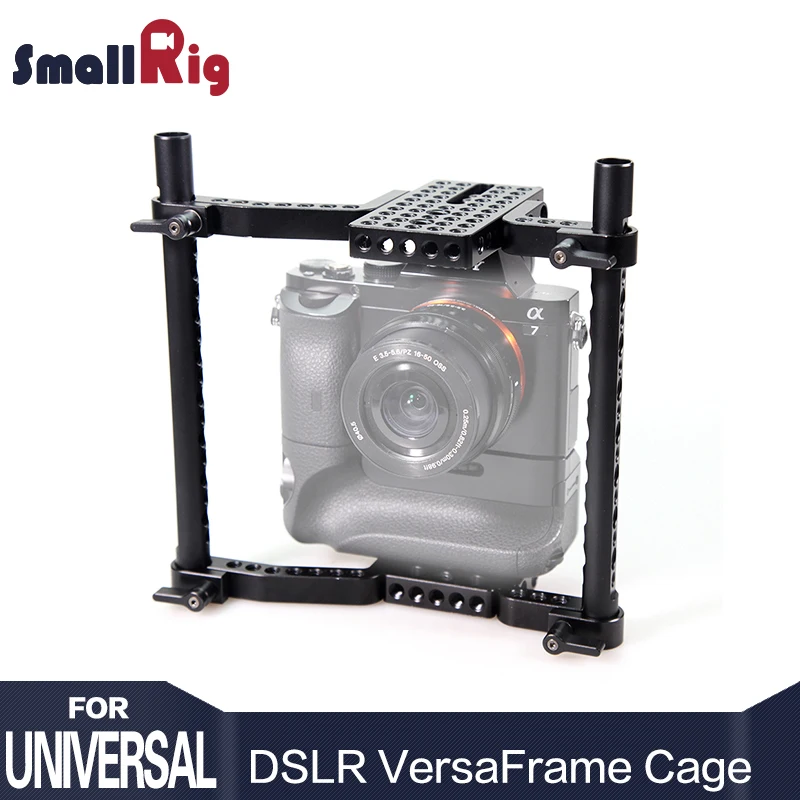 SmallRig алюминиевая DSLR камера клетка для Canon, для Nikon, для sony, для Panasonic GH3/GH4 с батарейным захватом-1750