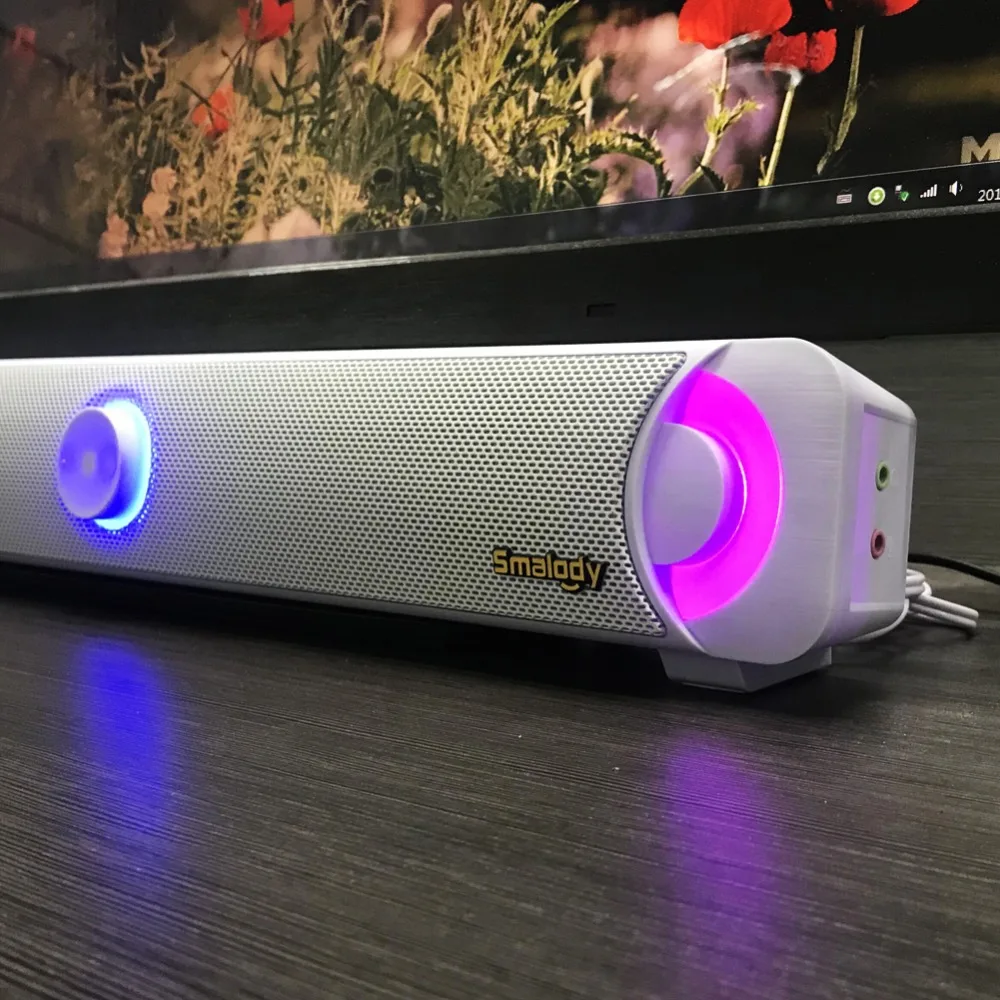 Smalody мультимедиа динамик Саундбар HIFI резонирующий корпус сабвуфера 10 Вт 2,0 стерео динамики наушники/микрофонный разъем для ноутбука компьютера ПК