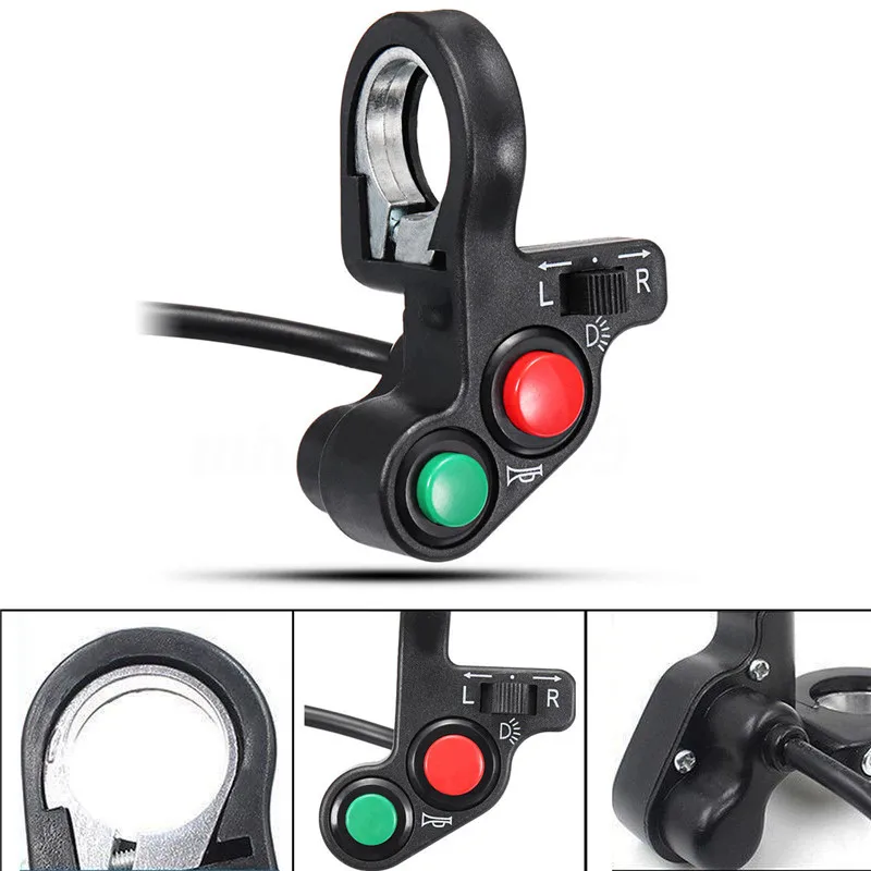 

BC7C Motorcycle Horn Turn Signal Light Switch For 7/8'' Handlebar Dirt Bike Scooter ATV ON/OFF