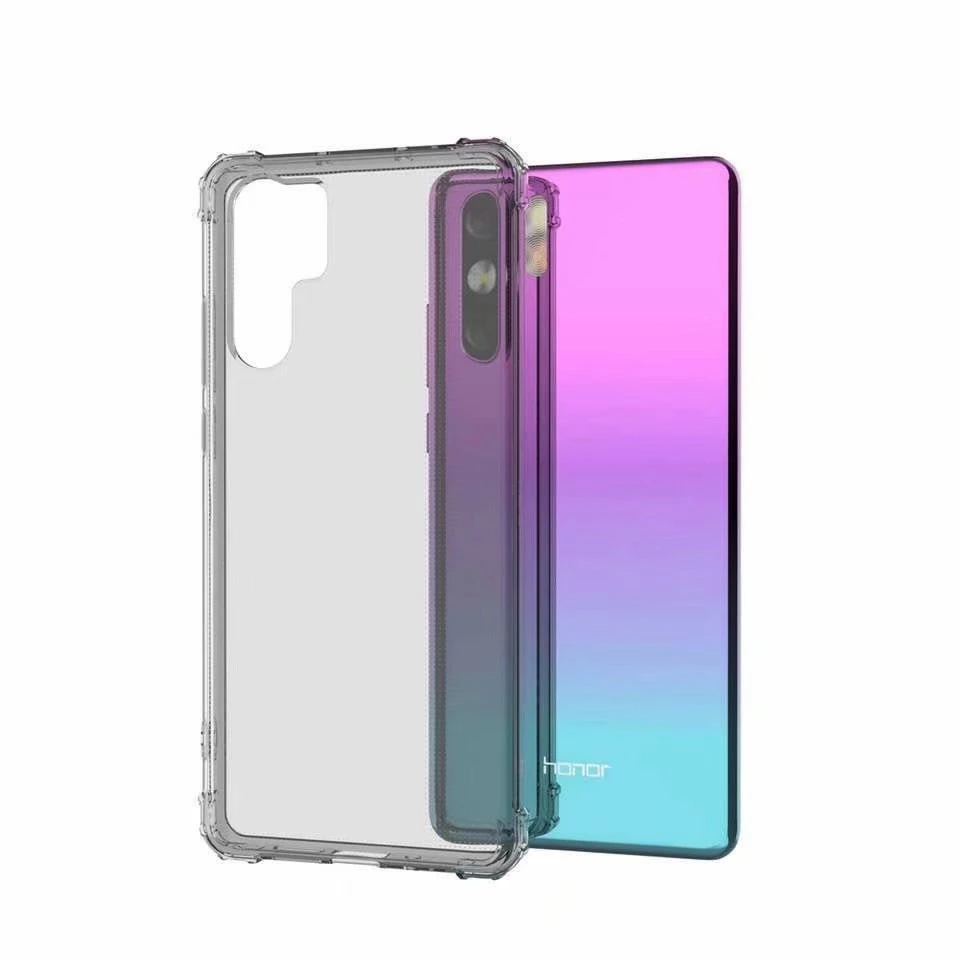 Gray Прозрачный мягкий Силиконовый противоударный чехол для huawei P10 P20 P30 Lite Plus Pro прозрачный защитный чехол для mate 10 20 Lite Nova 3 3i 4 - Цвет: Gray