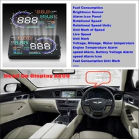 for hyundai genesisi10i20i30 2010 2019 car obd hud electronic head up display driving screen projector reflecting windshield