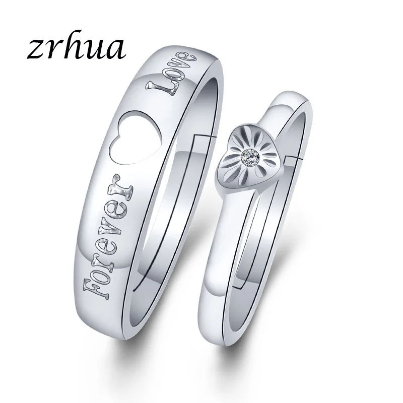 ZRHUA High Quality Original 925 Sterling Silver Rings for Men Women Daily Finger Anel Accessories Sterling-Silver-Jewelry Bague | Украшения