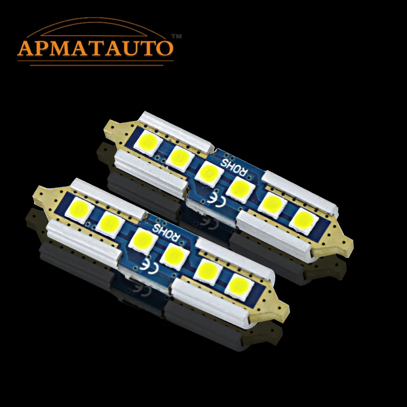 2x6000 K белый 39 мм для AUDI BMW Mercedes VW Volkswagen Canbus без ошибок номерной знак Светодиодная
