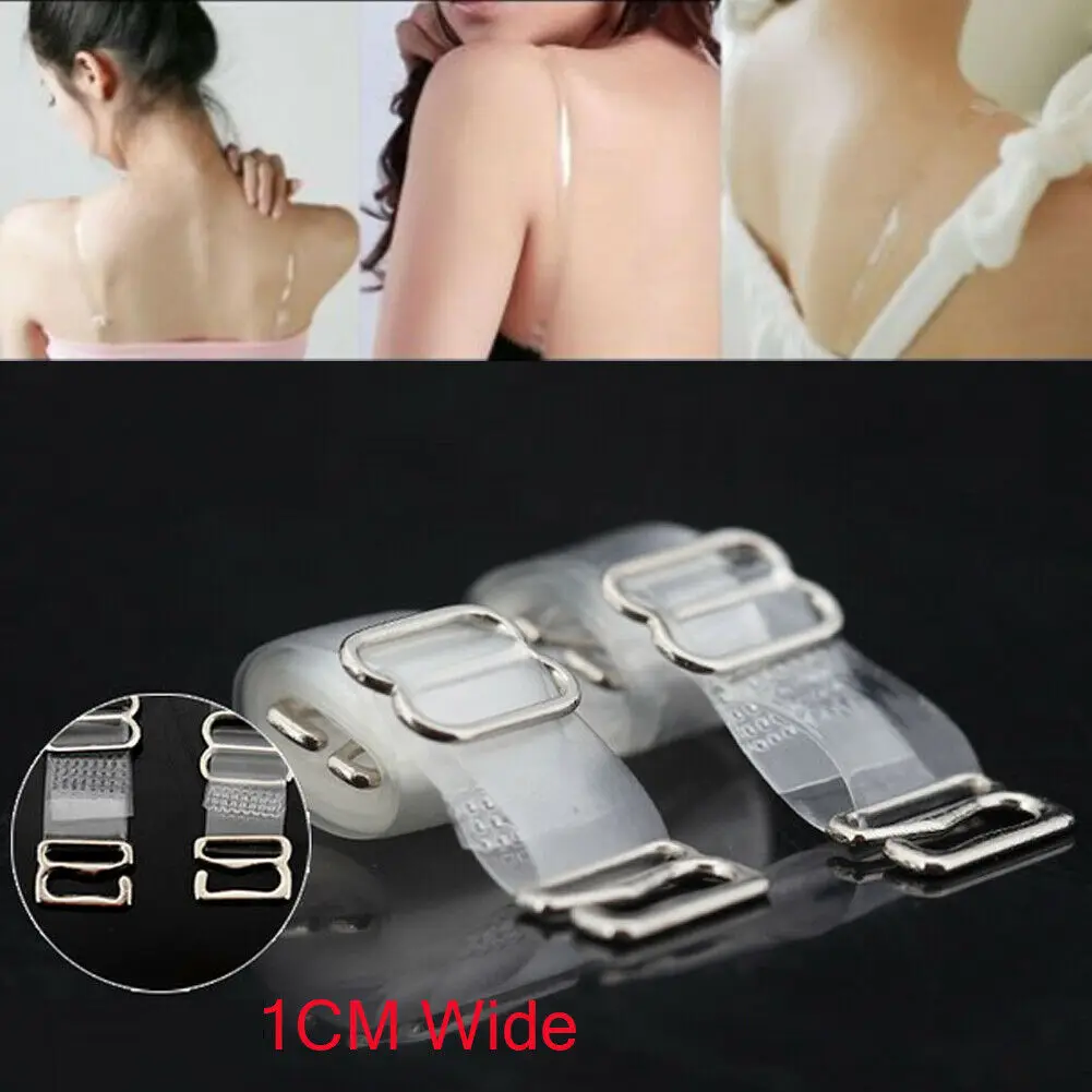 1 пара см широкие Прозрачные Невидимые Регулируемые лямки