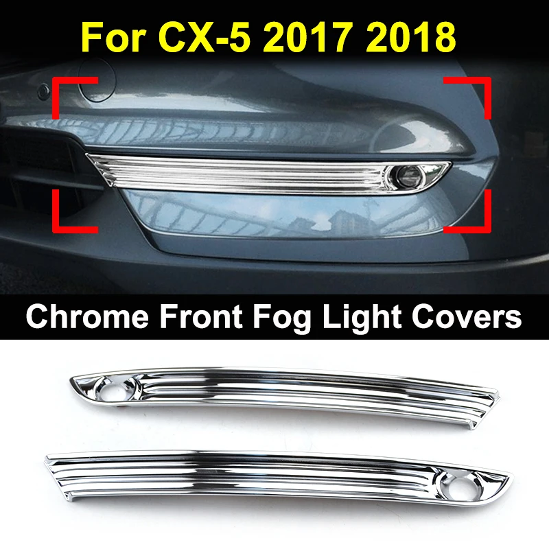 Для Mazda CX-5 CX5 KF хромированный передний задний противотуманный светильник, задний светильник, накладка на боковое зеркало, украшение для автомобиля - Цвет: front foglight cover