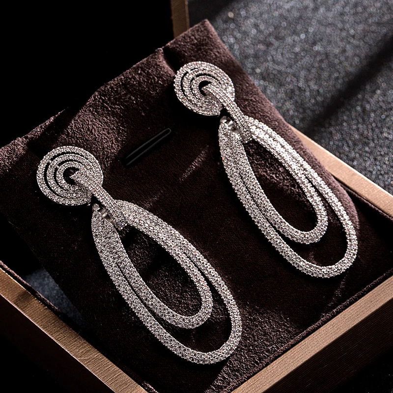 Женские серьги подвески GAOLA модные роскошные с кубическим цирконием ювелирное