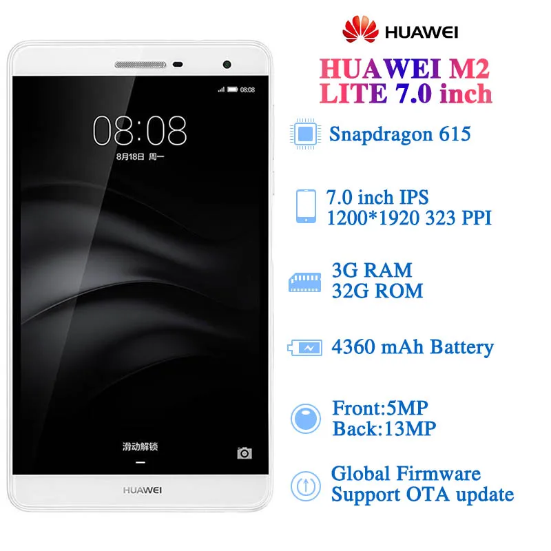 Глобальная прошивка 7 0 дюймов Huawei MediaPad M2 Lite PLE 703L 4G LTE телефонный звонок планшетный