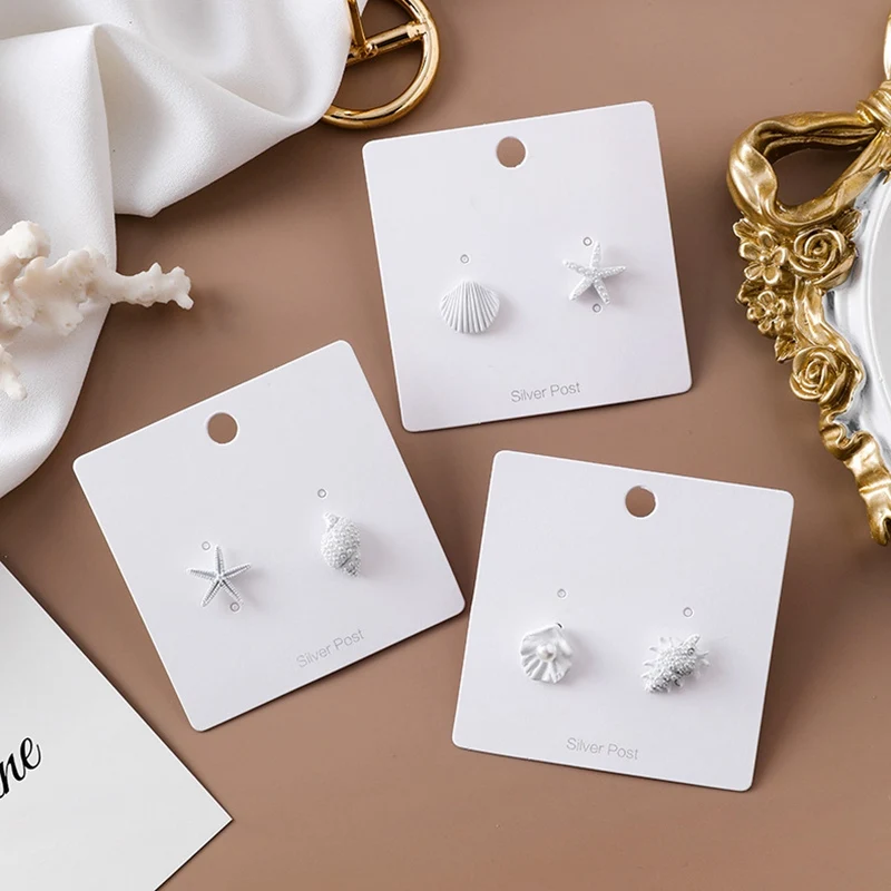 Корейские летние серьги гвоздики женские с морскими звездами ювелирные изделия