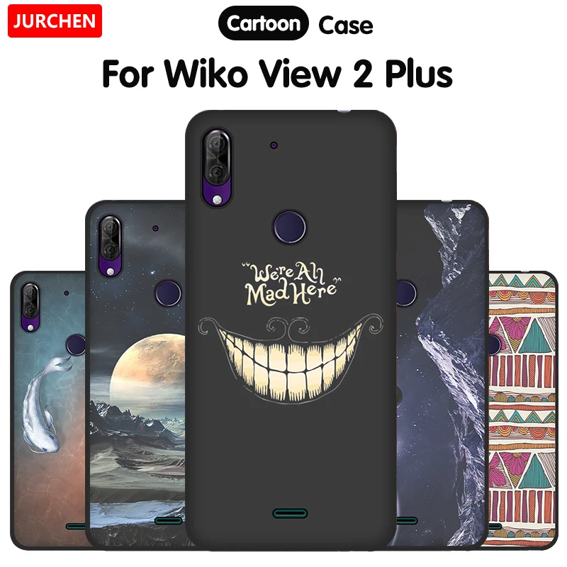 JURCHEN ТПУ мягкий чехол для Wiko View 2 Plus телефона с милым мультяшным принтом