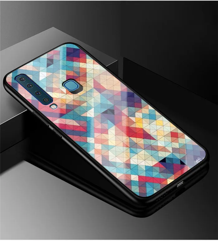 33 A 6,3 A9S для samsung A9 чехол стеклянный жесткий чехол для телефона чехол для samsung Galaxy A9 чехол A 9 9A мягкий силиконовый бампер - Цвет: 33