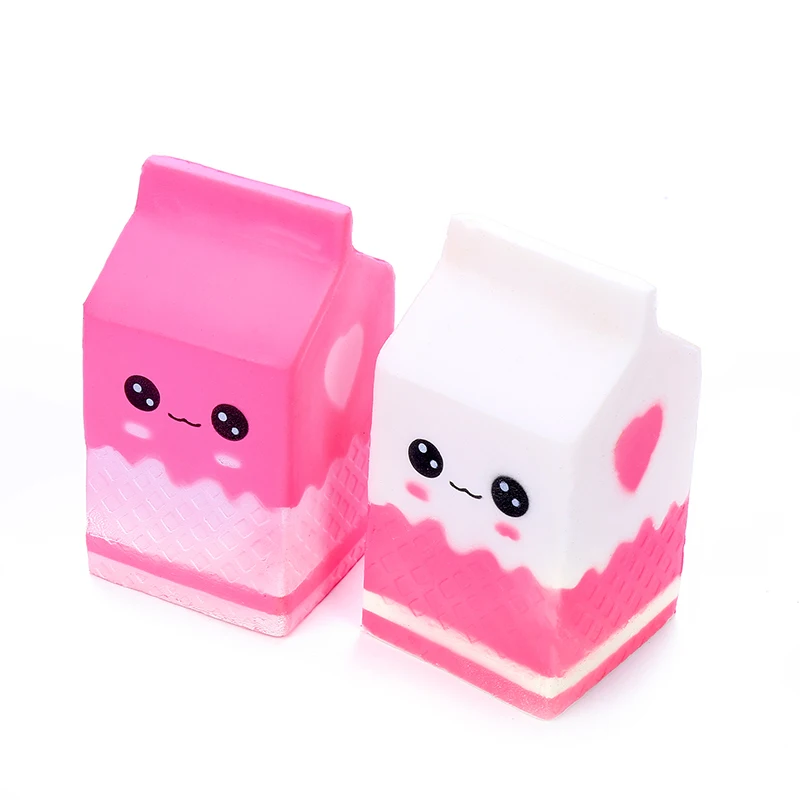 Kawaii smile Squishy дешевые PU Молочные Наклейки сумка/бутылка/может выжать медленно