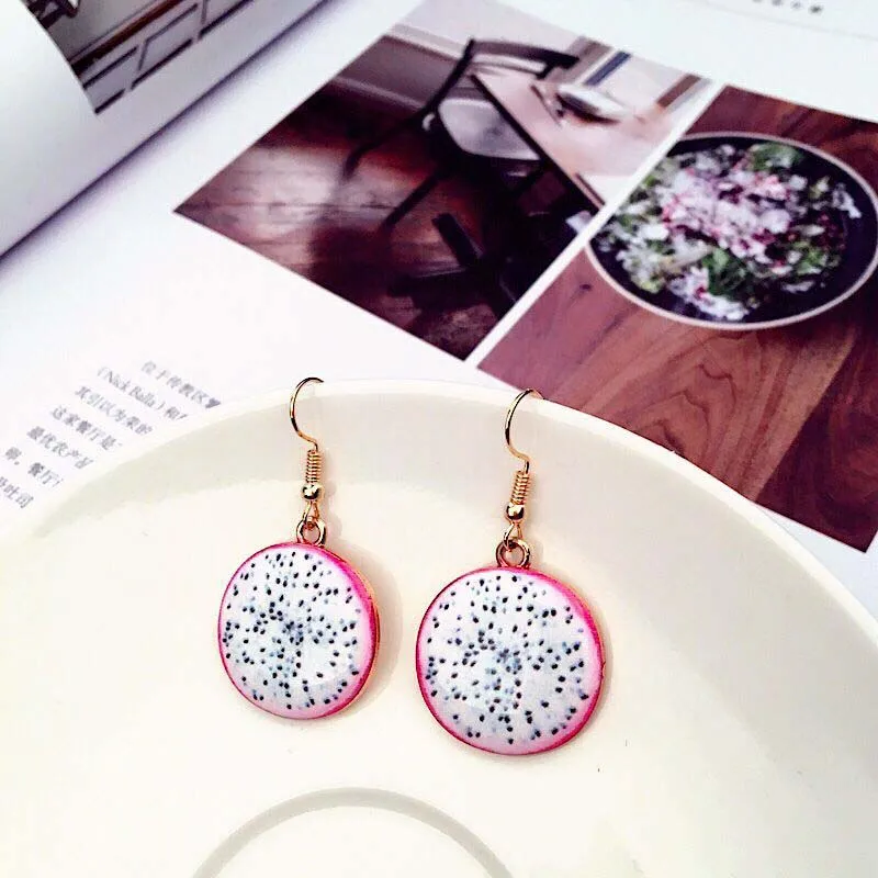 New Arrival Fruit Earrings Geometric Long Alloy Brincos Women Boucle D'oreille Girl Ear Accessories | Украшения и аксессуары