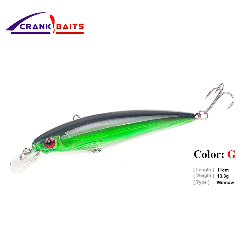 CRANK BAITS Floating Minnow Fishing Lure 110mm 13.3g Laser Artificial Hard Bait Wobblers Crankbaits pesca Tackle YB38 | Спорт и