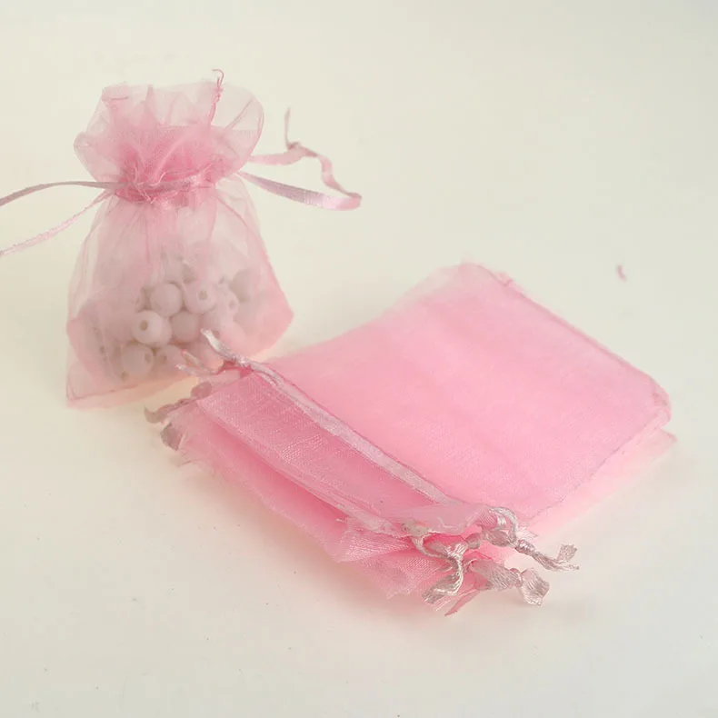 

100pcs/lot 7x9cm Wholesale Drawable Multicolors Wedding Christmas Party Favor Gift Organza Bags Jewelry Packaging Bags & Pouches