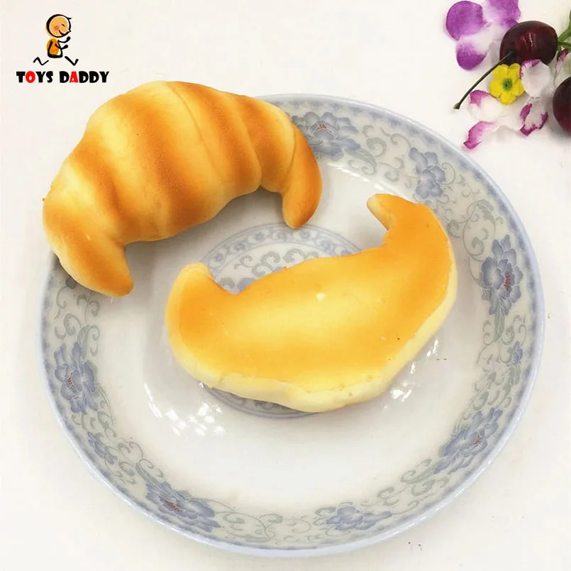 Мягкий супер Большой антистресс гигантский Сжимаемый круассант медленно