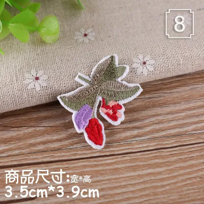 8 Вышитые железные нашивки для одежды DIY полосатая одежда Лоскутная наклейка Заказная Цветочная аппликация ремонт вышитая шляпа сумка - Цвет: 8