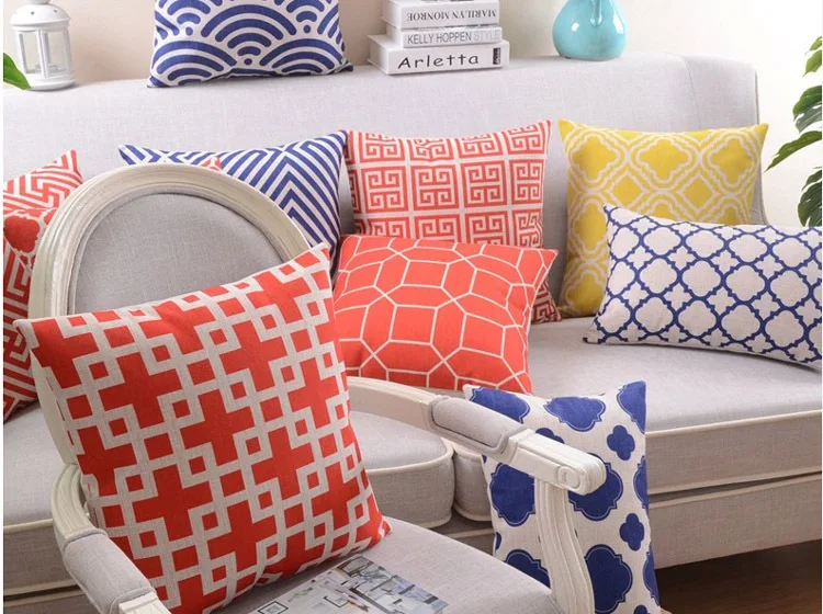 18 &quot классическая восточный геометрическая хлопок белье чехлы икеа диван декор
