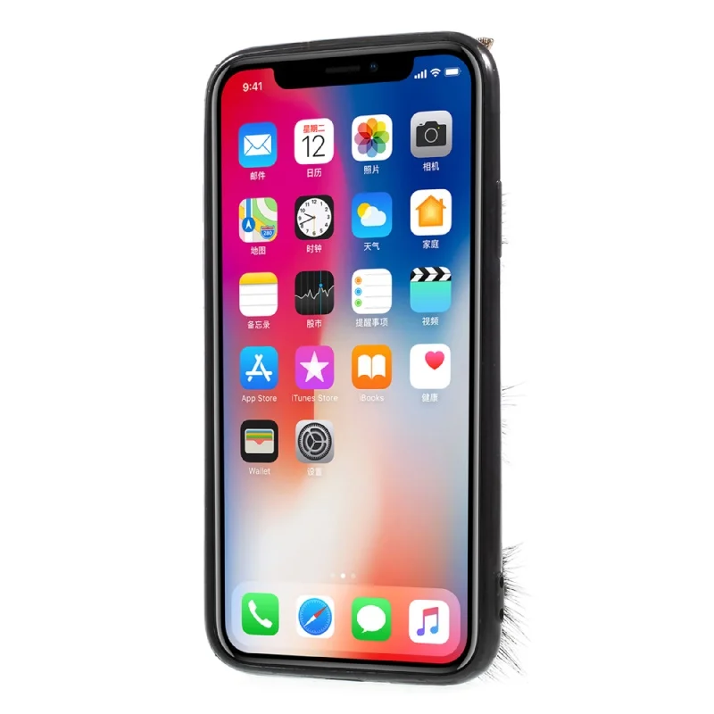 Dulcii для iphone х чехол 3D Кролик декор стразами Мех животных PC ТПУ телефона IPhone X|for