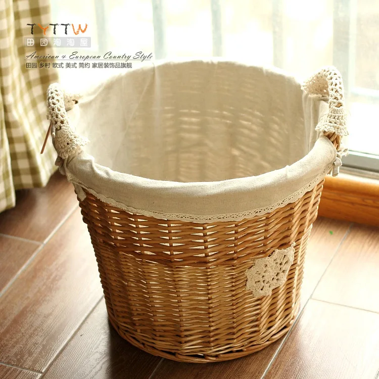 Новинка 2015 бесплатная доставка бинауральная ивовая корзина для хранения одежды