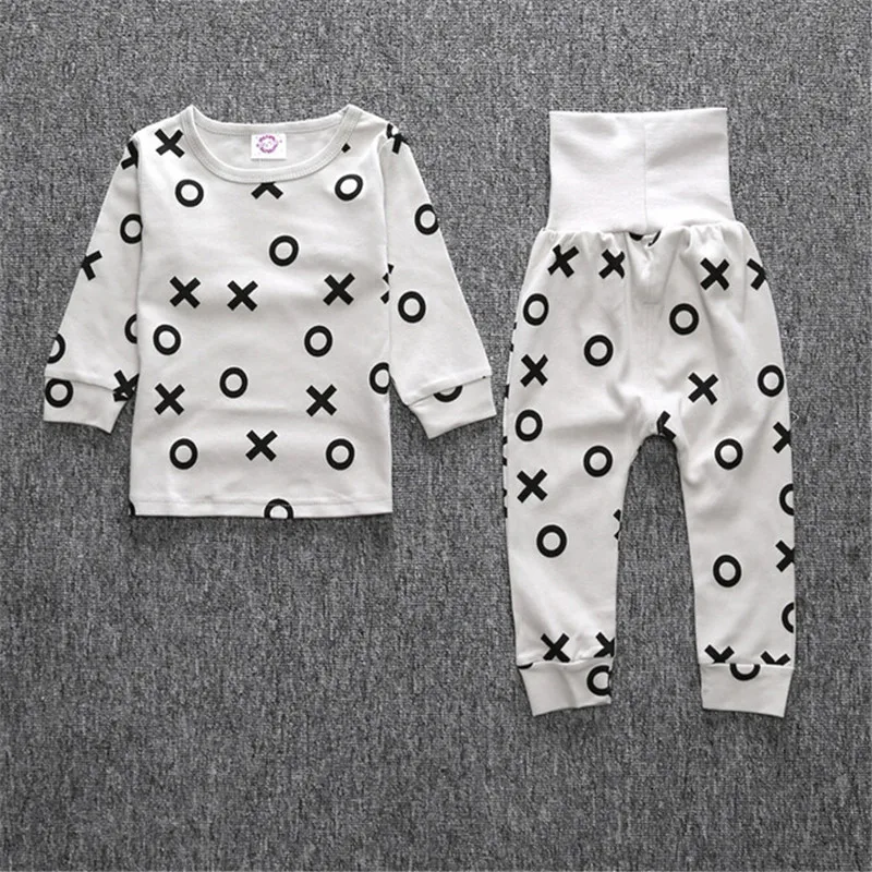 Комплект детской одежды для сна 2 шт./компл. 5 цветов футболка + штаны|kids pajama sets|kids