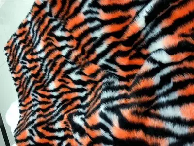 color 4 Высококачественная леопардовая расцветка, 2 см, плюшевая искусственная плюшевая меховая ткань для зимнего пальто, жилет, меховой воротник, 160*50 см, длинный ворс, плюшевый мех, tissu telas - Цвет: color 4