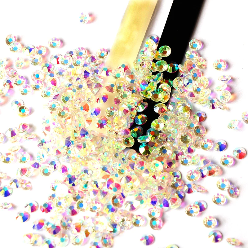 Glitter Rhinestones Mix Colors Crystal AB SS3-SS20 Non Hot Fix FlatBack Strass Sewing Fabric Garment Nail Art DIY Rhinestone | Красота и