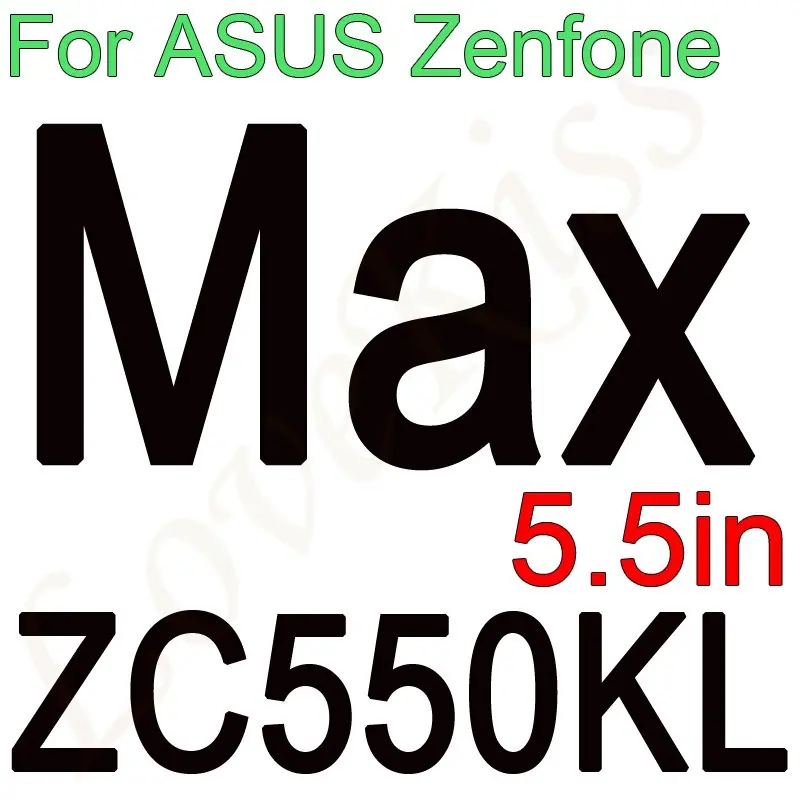 Zenfone Max ZC550KL С уровнем твердости 9H пленка для экрана из закаленного стекла для мобильного телефона Asus Zenfone 3S 4 Max ZC520TL ZC520KL 2 Laser ZE500KL ZE550KL Go ZB500KL ZC554KL ZE552KL чехол - Цвет: Zenfone Max ZC550KL