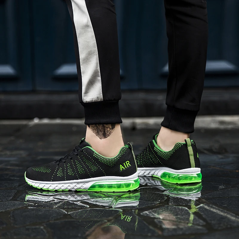 New Men Air Cushion Sneakers Running shoes Breathable Sport Shoes Lace-Up Fashion Footwear Chaussure Homme | Спорт и развлечения
