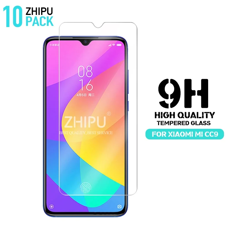 10 шт закаленное стекло для Xiaomi Mi CC9 протектор экрана 2.5D 9H Премиум Закаленное