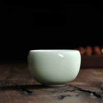 Beige 1 шт шесть цветов Китайский Longquan Celadon фарфоровые Gaiwan чайные чашки фарфоровая чаша 100 мл китайский заварочный чайник Celadon Crackle чайная чашка - Цвет: Beige