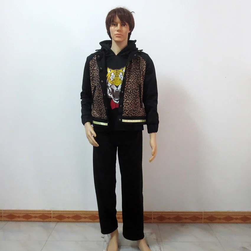 Юрий! На льду Юрий плисецкий ежедневный черный костюм Хэллоуин Косплей Костюм |