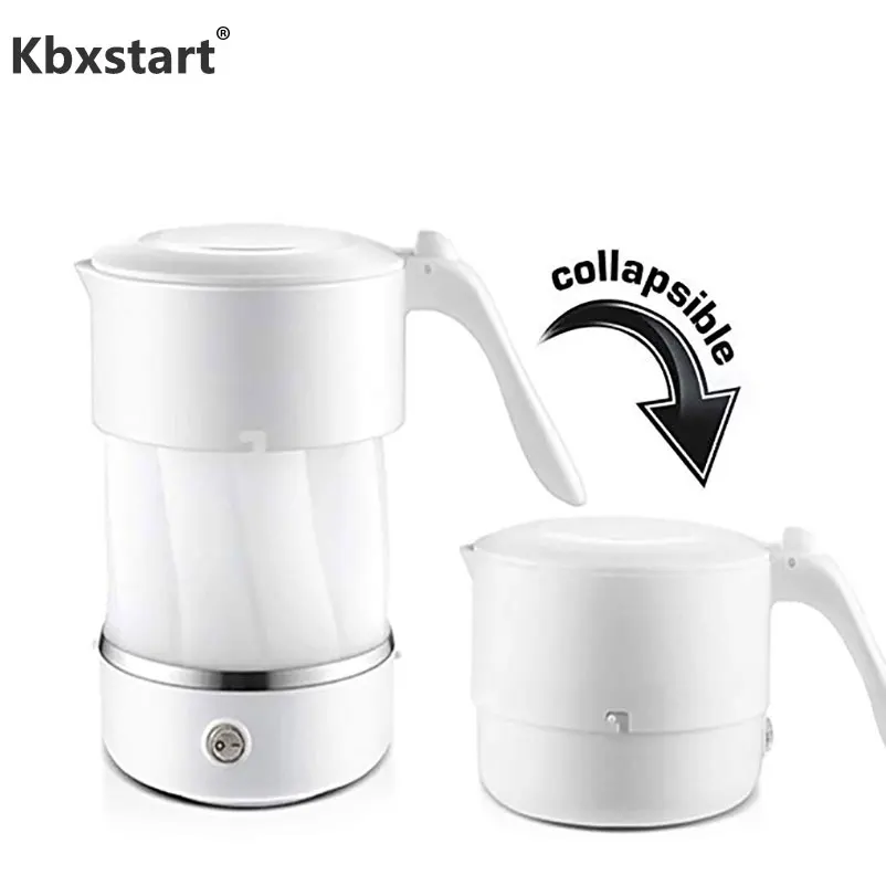 Портативный Силиконовый складной дорожный Электрический чайник Кемпинг Мини