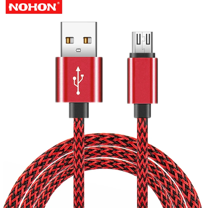 Кабель зарядный NOHON Micro USB Для Huawei Mate 7 8 Honor 6 8X Samsung S6 S7 LG G3 G4|Кабели для мобильных