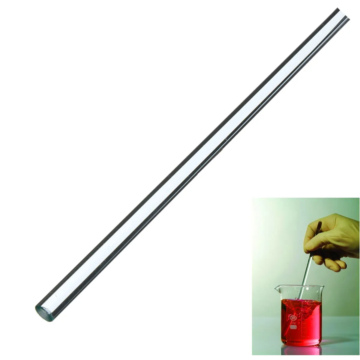 Прозрачная штанга для мешалки KiCute 5 шт. 150 мм х мм|glass stirring rod|laboratory glass rodglass stirrer rod |