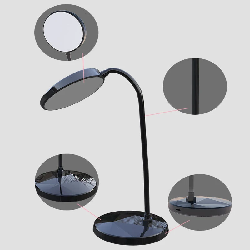 USB LED перезаряжаемая портативная настольная лампа Регулируемая Складная