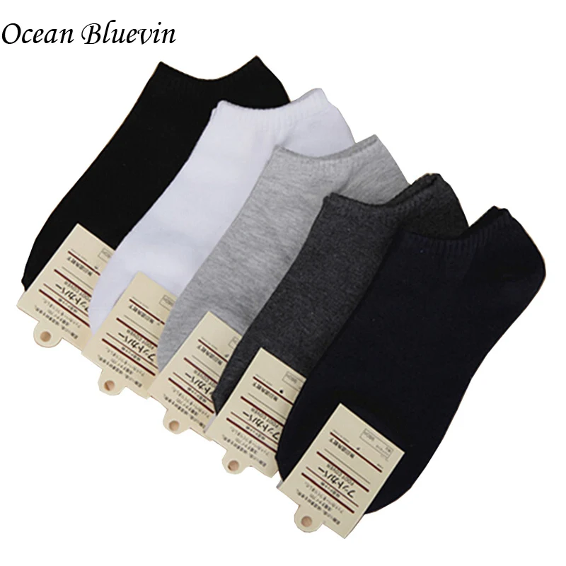 

5 pairs/ Lot hot sale Women's short boat socks brand high quality polyester breathable casual 3 Pure Colors sock good quality