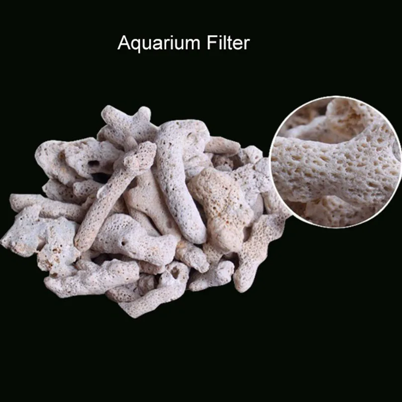 

250g Aquarium Filter Media Natural Coral Bone Biological Filter with Free Filter Mesh Bag for Fish Tank Aquarium Accessories