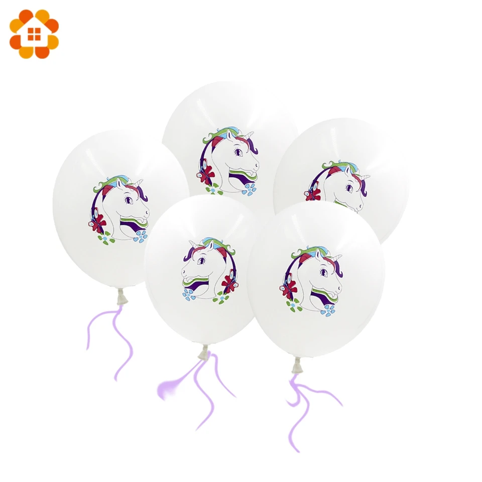 10 шт. 12 дюймов rainbow Unicorn Шарики мультфильм латекс Подарки для гостей малыш