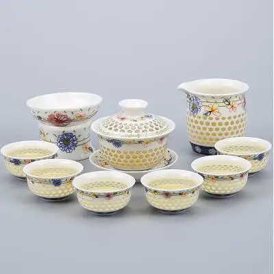 Style A TANGPIN сине-белый керамический чайник Gaiwan, чайная чашка для Пуэр китайский чайный набор кунг-фу посуда для напитков - Цвет: Style A