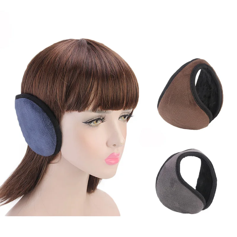 Новый зимний унисекс Для мужчин и женщин флис теплые наушники теплый плюш ткань