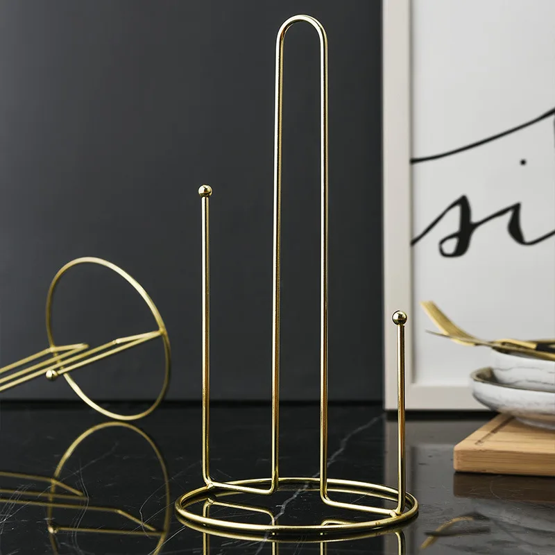 Минималистичный кухонный вертикальный кованый держатель для бумажных полотенец