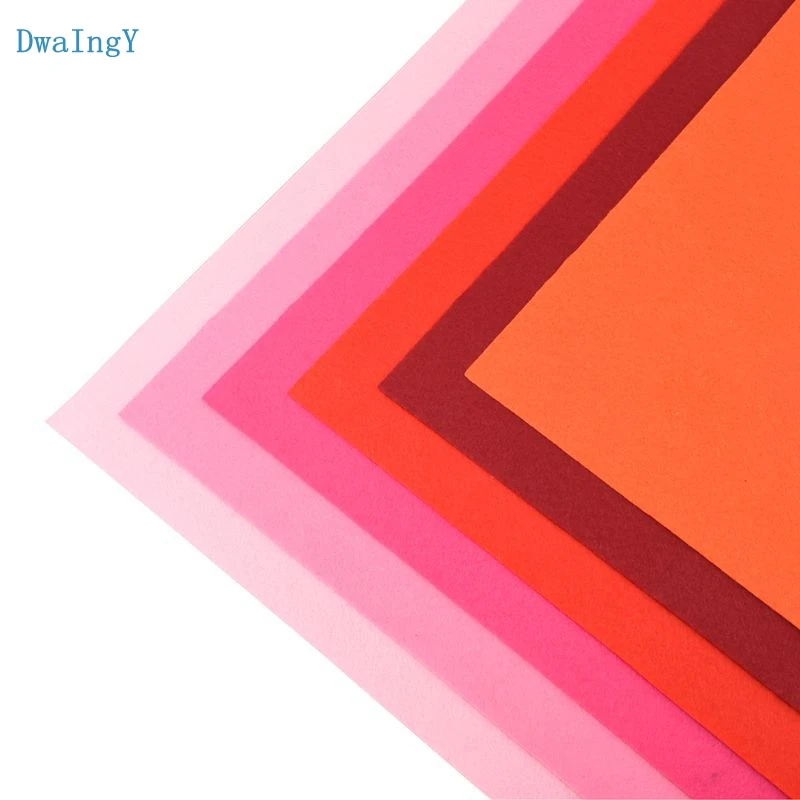 DwaIngY 1 мм Толщина 20 см x 20 см Нетканая фетровая Полиэстеровая ткань для украшения дома набор для DIY& шитья кукол& рукоделия