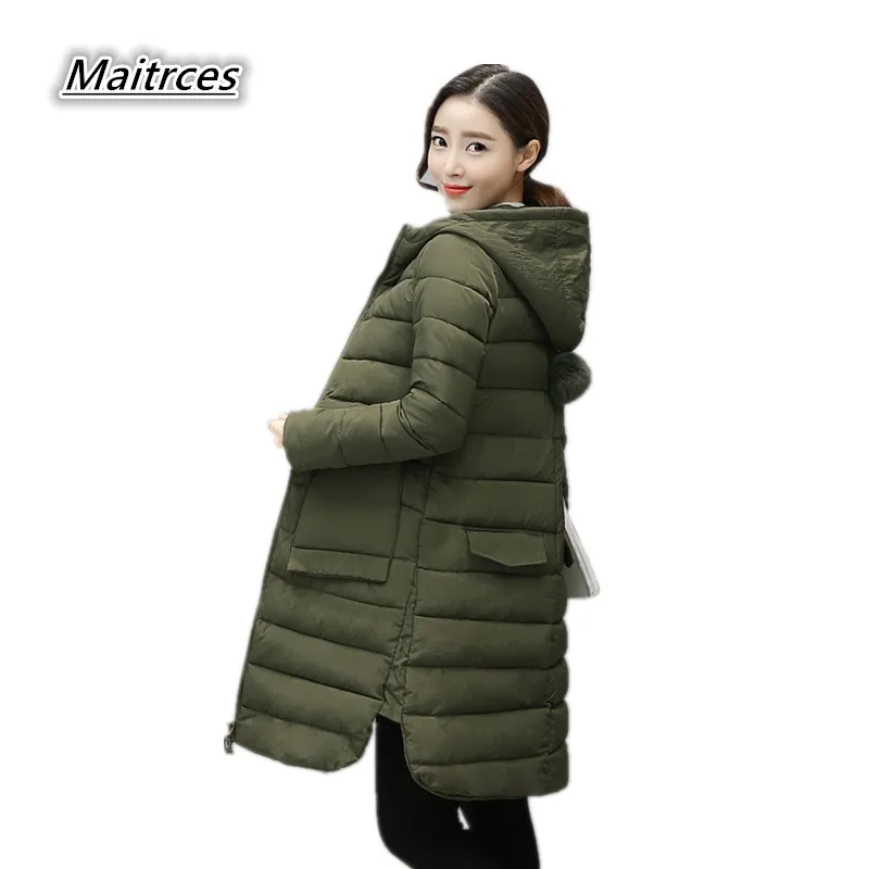 2018  women winter hooded jacket female outwear cotton warm coat thicken  parka jaqueta feminina ladies camperas MF006