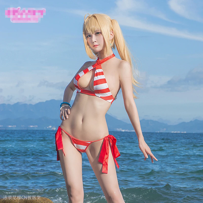 Fate/Grand Order FGO fgo saber Nero купальник сексуальное бикини нижнее белье трусы для женщин